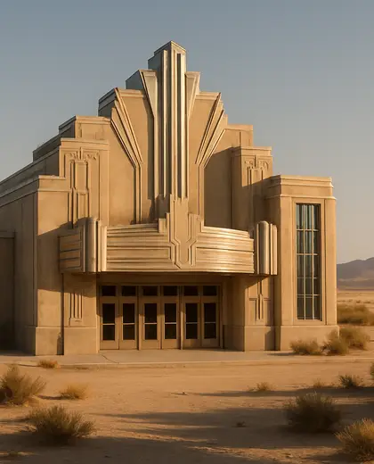 art deco theater — roof (desert)