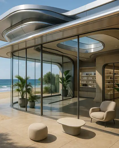 futuristic store — sunroom (beach)