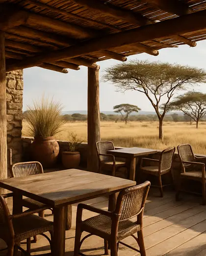 rustic office space — terrace (savanna)