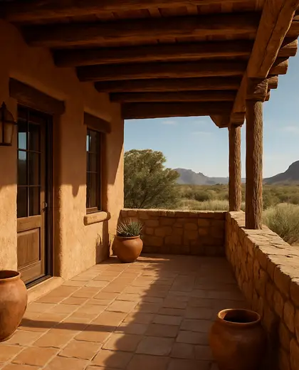 southwestern house — terrace (rural)