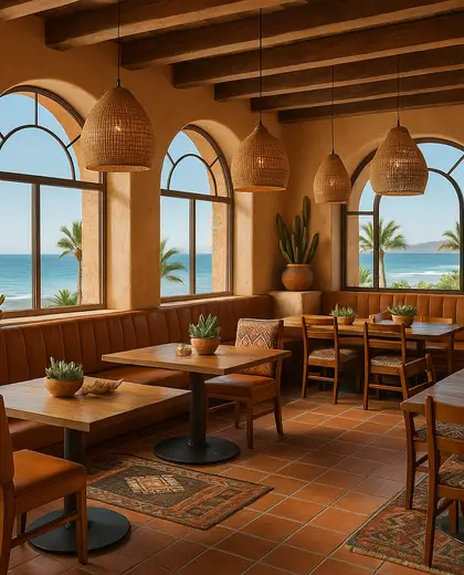southwestern hotel — dining room (coastal)