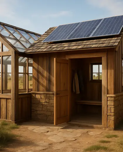 sustainable greenhouse — mud room (savanna)