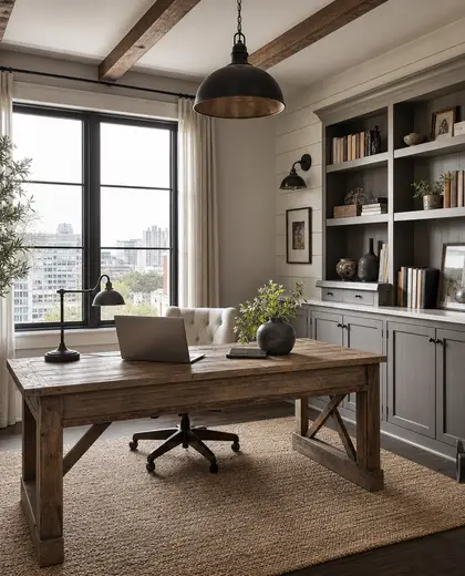 farmhouse home — home office (urban)