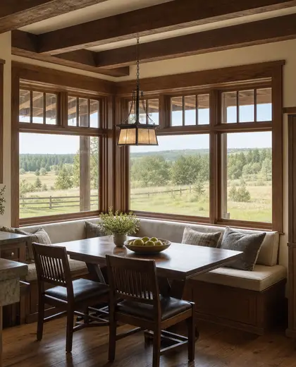 craftsman home — breakfast nook (rural)