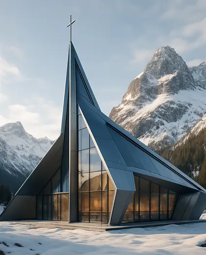 futuristic church — edging (alpine)