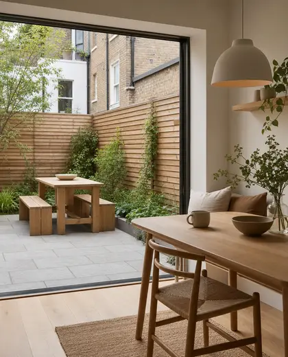 scandinavian backyard — breakfast nook (urban)
