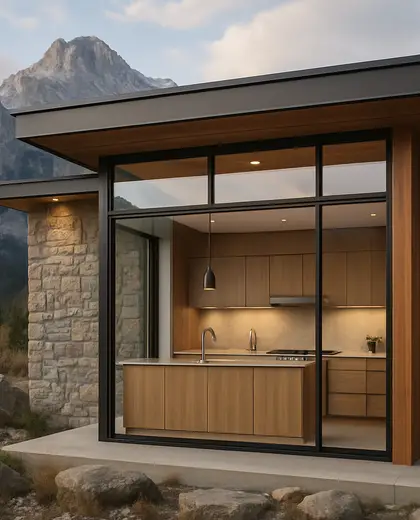 contemporary facade — kitchen (mountain)