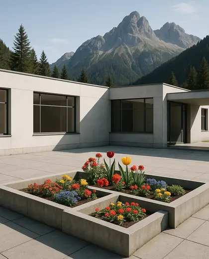bauhaus public space — flower bed (alpine)