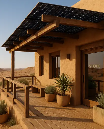 sustainable store — balcony (desert)