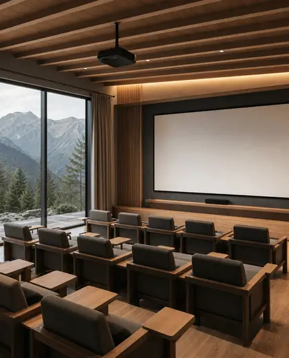 japandi theater — training room (mountain)