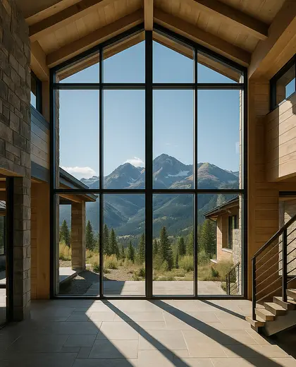 contemporary house — atrium (mountain)
