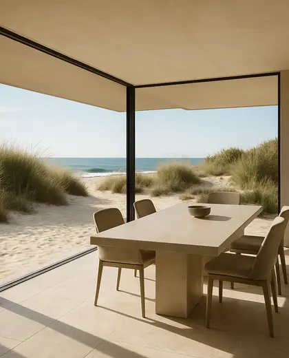 minimalist yard — informal dining room (beach)