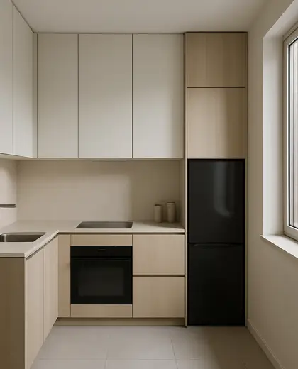 minimalist house — small kitchen (urban)