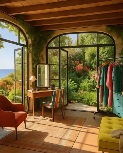 eclectic garden — dressing room (ocean)