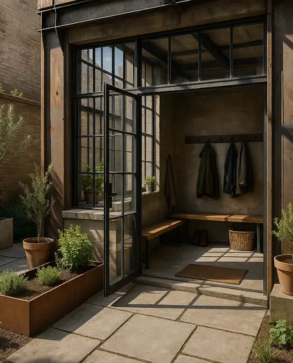 industrial garden — mud room (urban)