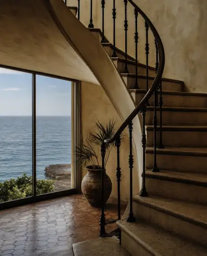 vintage condo — staircase (ocean)