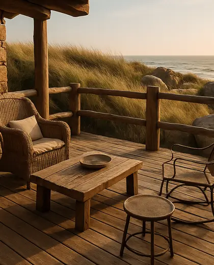 rustic home — deck (coastal)