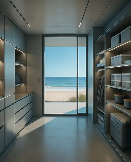 futuristic apartment — storage room (beach)