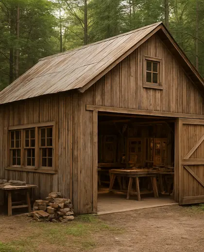 rustic farmhouse — workshop (forest)