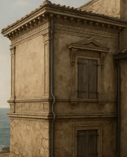 vintage building — edging (coastal)