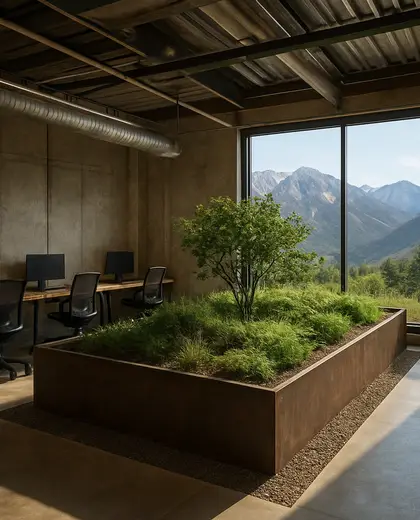 industrial office space — raised garden bed (mountain)