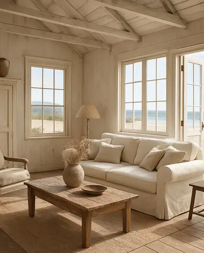 vintage farmhouse — living room (beach)