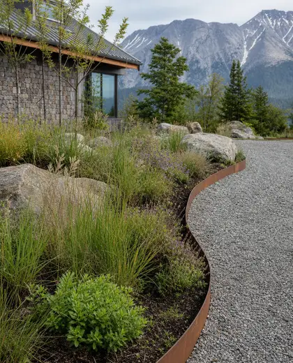 sustainable yard — edging (alpine)