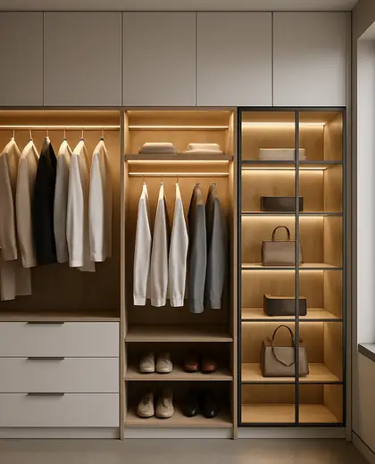 modern house — walk in closet (urban)