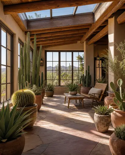 southwestern house — winter garden (desert)