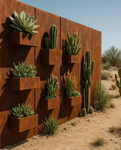 industrial vertical garden — edging (desert)