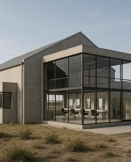 bauhaus salon — warehouse (rural)