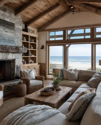 rustic home — family room (beach)