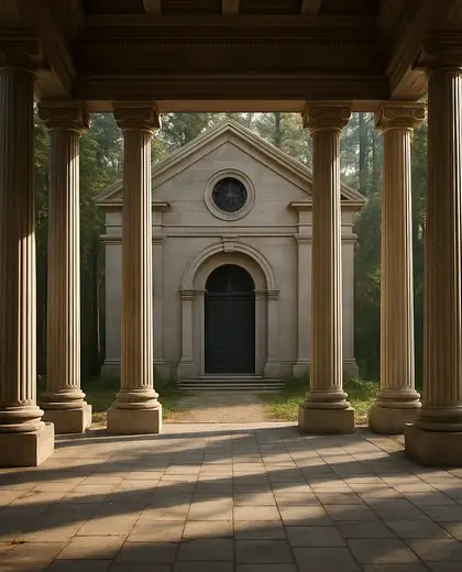 neoclassical church — patio (forest)