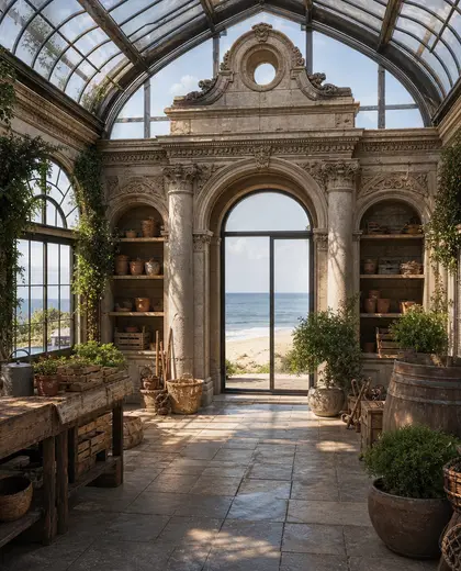 renaissance greenhouse — storage room (beach)