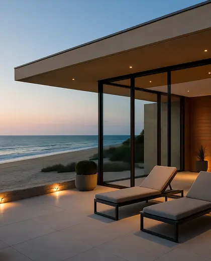 modern house — terrace (beach)
