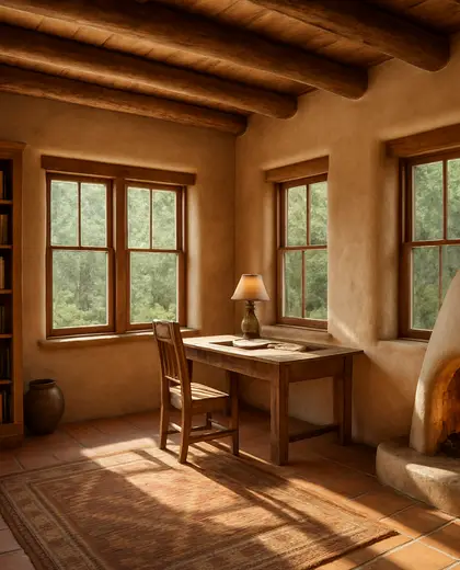 southwestern farmhouse — study (forest)
