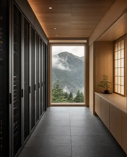 japandi store — server room (mountain)