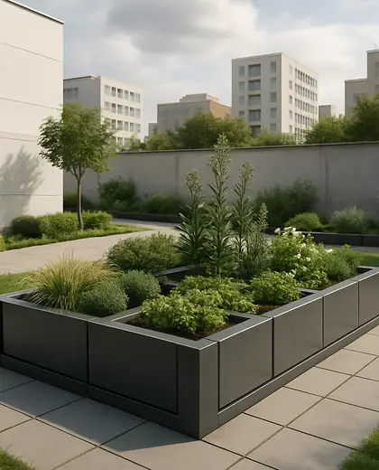 bauhaus yard — raised garden bed (urban)