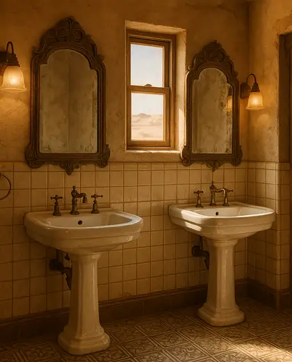 vintage hotel — rest room (desert)