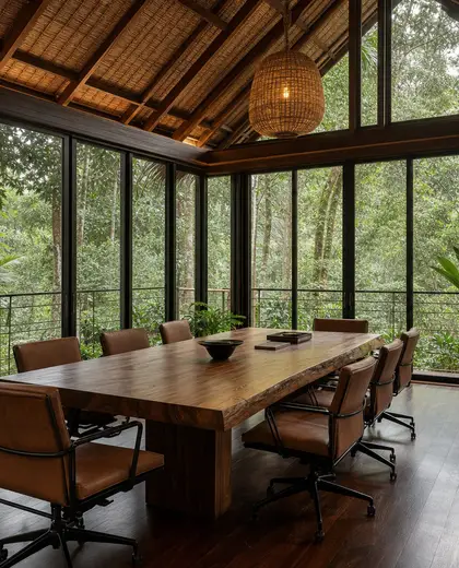 tropical home — meeting room (forest)