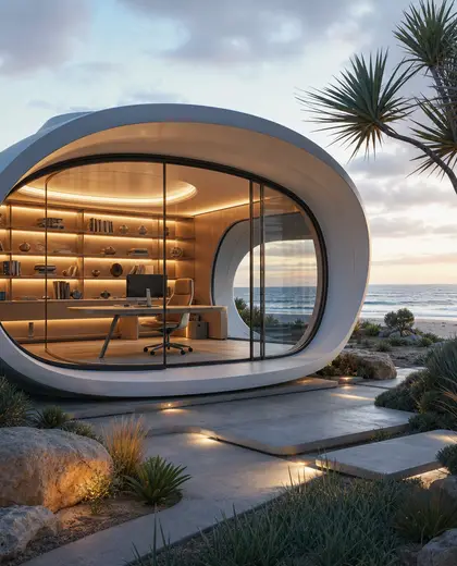 futuristic yard — study (beach)