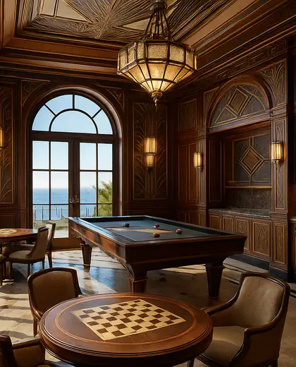 art deco house — game room (ocean)