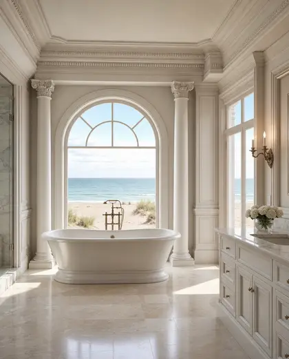 neoclassical building — bathroom (beach)