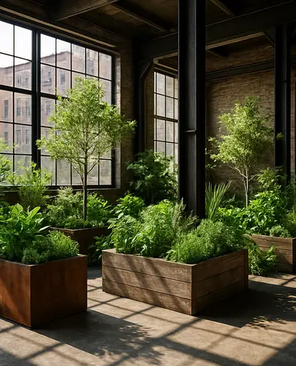 industrial garden — warehouse (urban)
