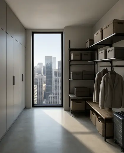 modern penthouse — storage room (urban)
