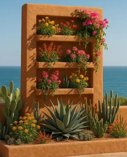 southwestern vertical garden — flower bed (ocean)