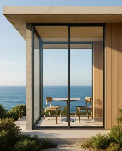 modern facade — breakfast nook (ocean)