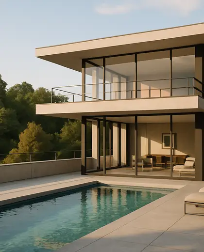 bauhaus penthouse — pool (forest)