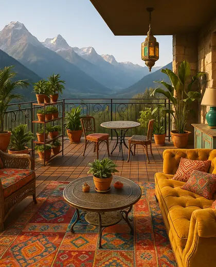 eclectic penthouse — balcony (mountain)