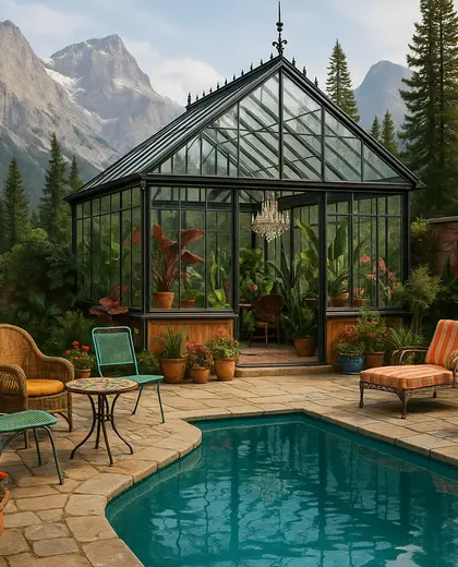 eclectic greenhouse — pool (alpine)